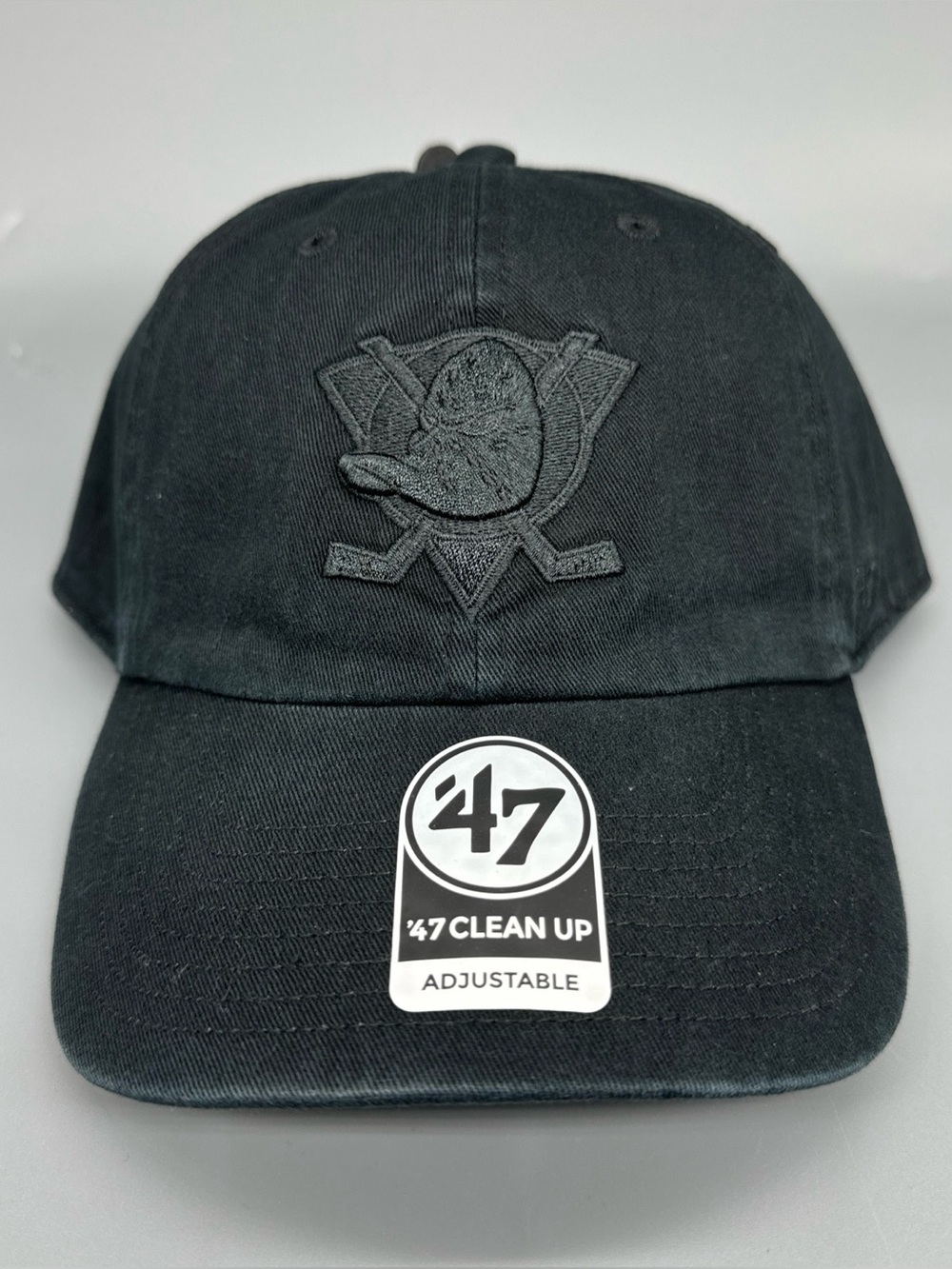 Anaheim Mighty Ducks '47 Brand NHL Clean Up Adjustable Strapback Blackout Hat